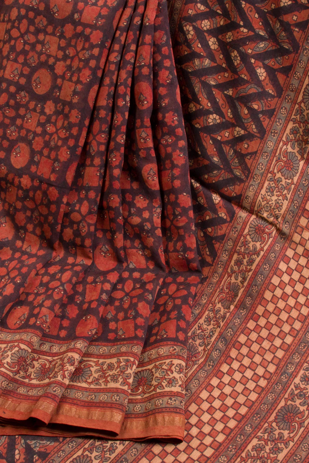 Ajrakh Printed Silk Cotton Sarees