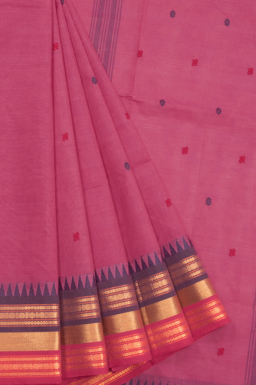 Pink Handloom Kanchi Cotton Saree