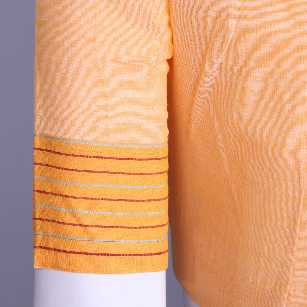 Sunset Orange Andhra Cotton Blouse 10070410