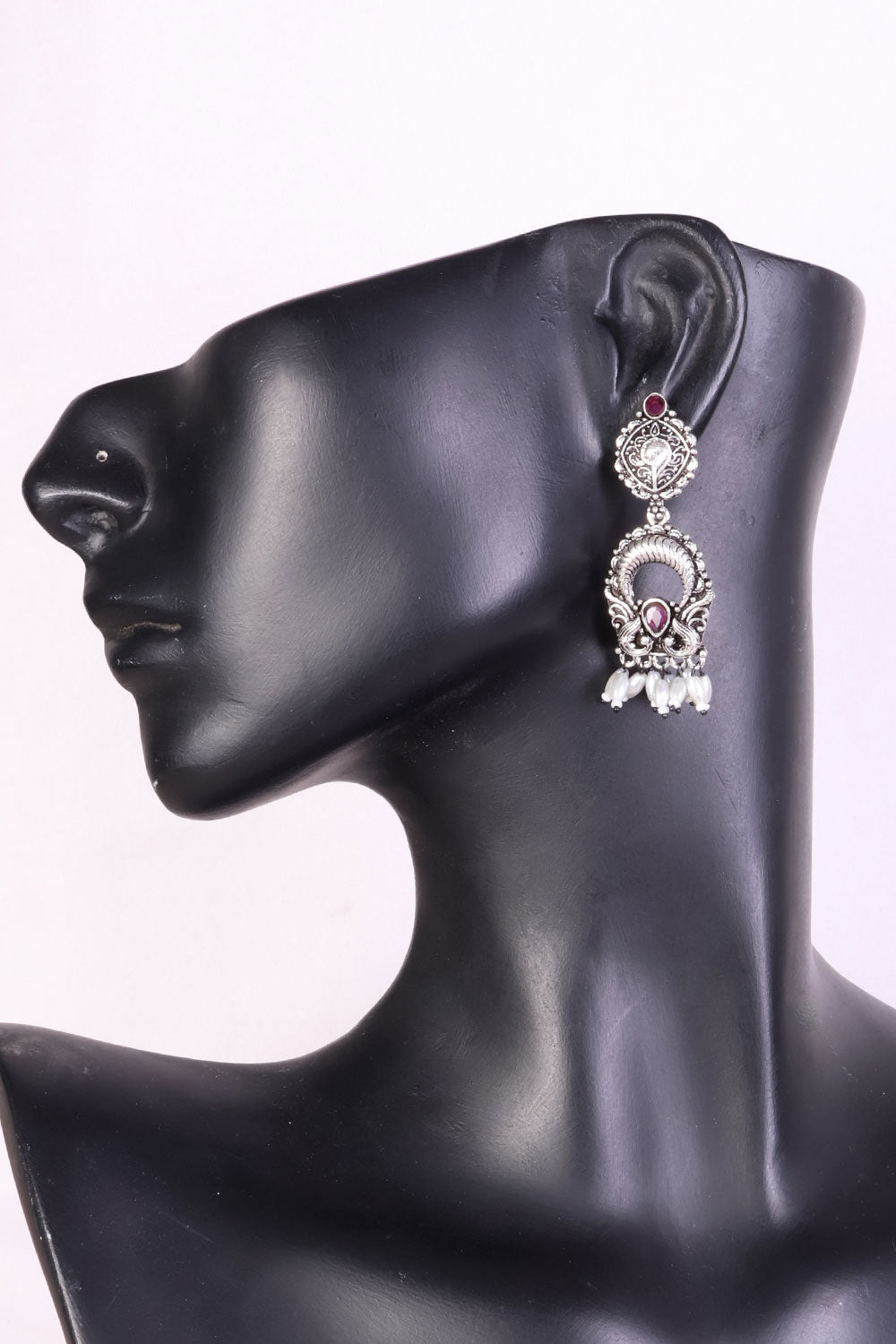 Oxidised Ethnic Earring