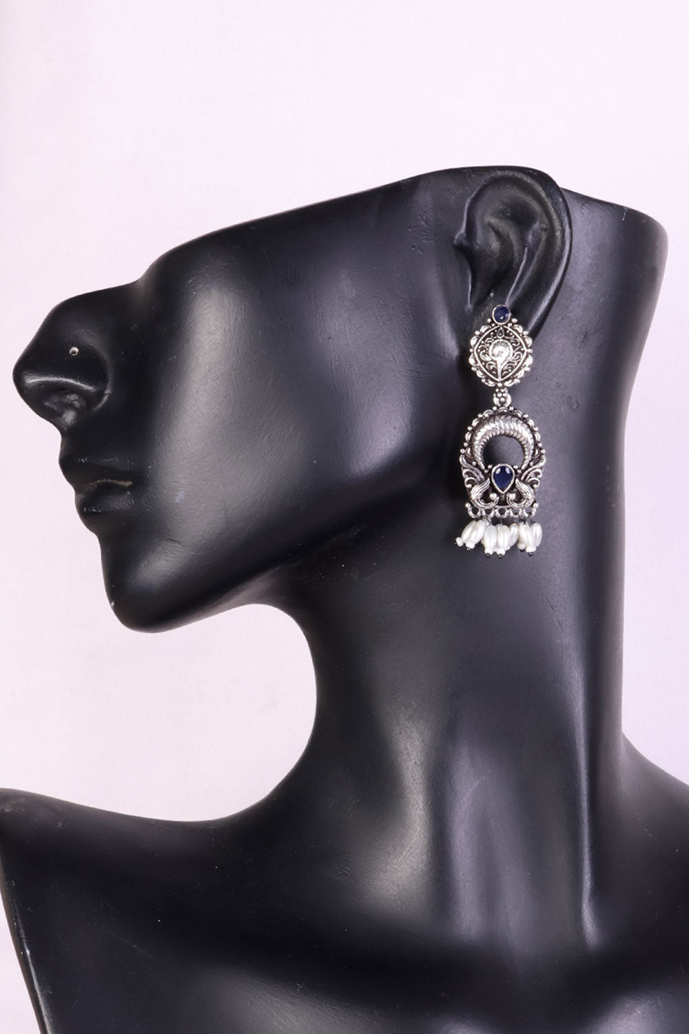 Oxidised Ethnic Earring