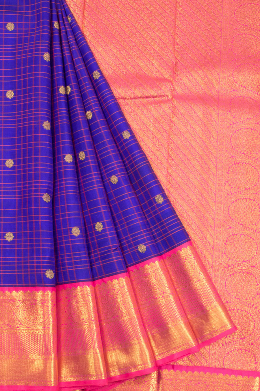 Purple Korvai Kanjivaram Silk Saree 10070641