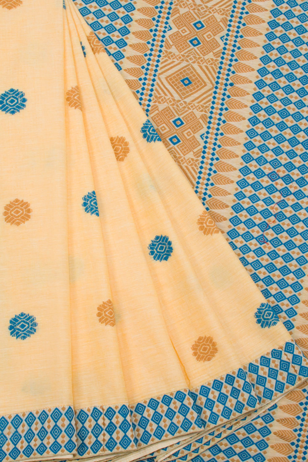 Sandal Yellow Handloom Assam Cotton Saree 10062518