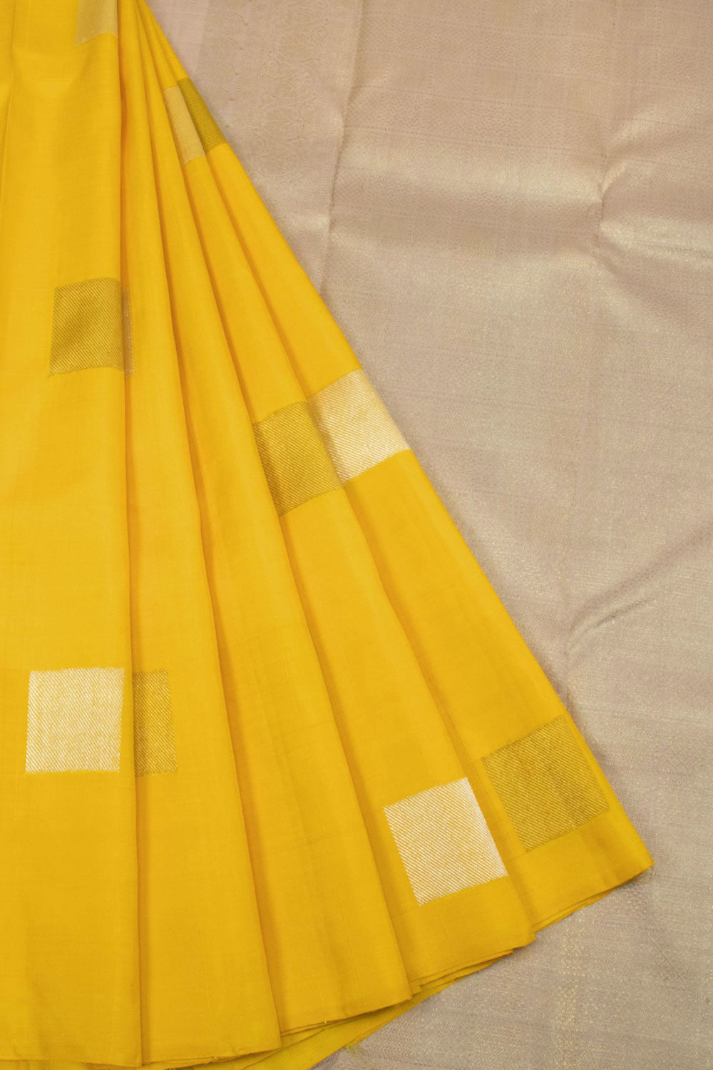 Butterscotch Yellow Handloom Pure Zari Kanjivaram Silk Saree 10063136