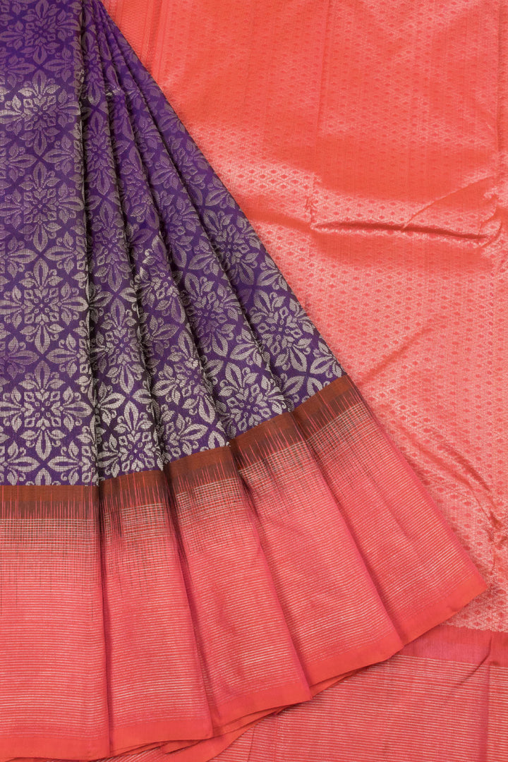 Purple Handloom Kanjivaram Soft Silk Saree 10063267