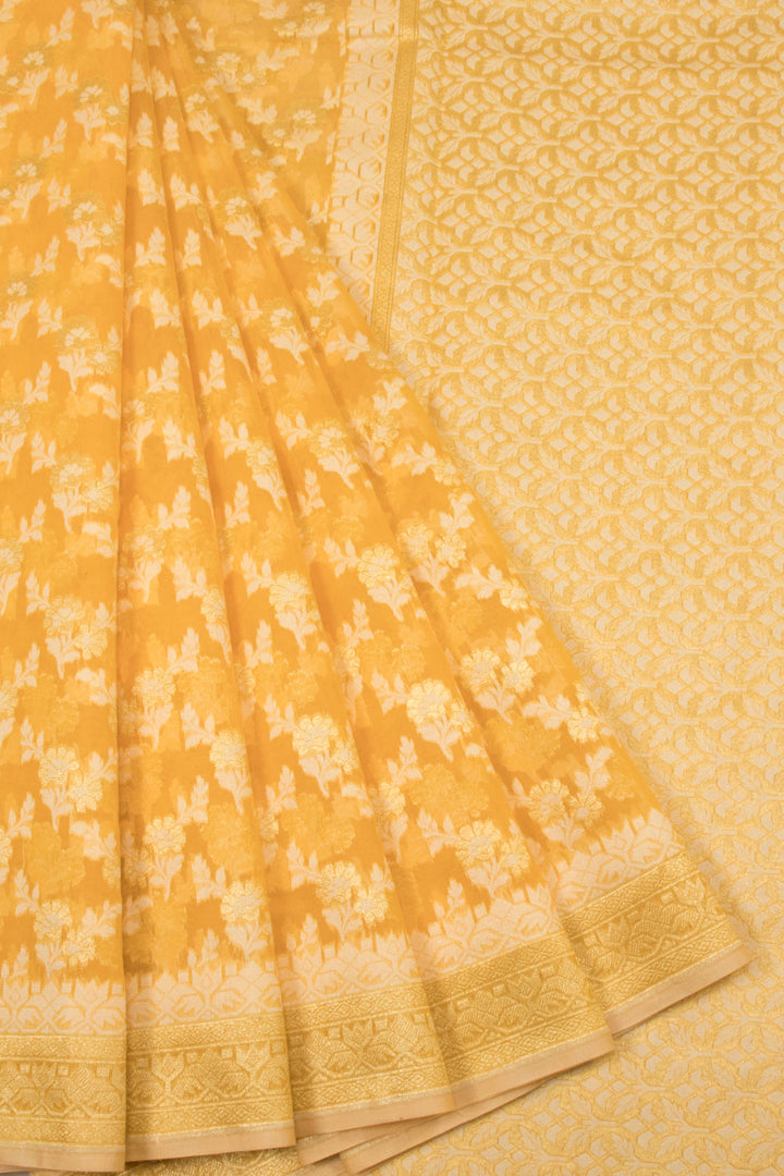 Yellow Handloom Banarasi Cotton Saree - Avishya