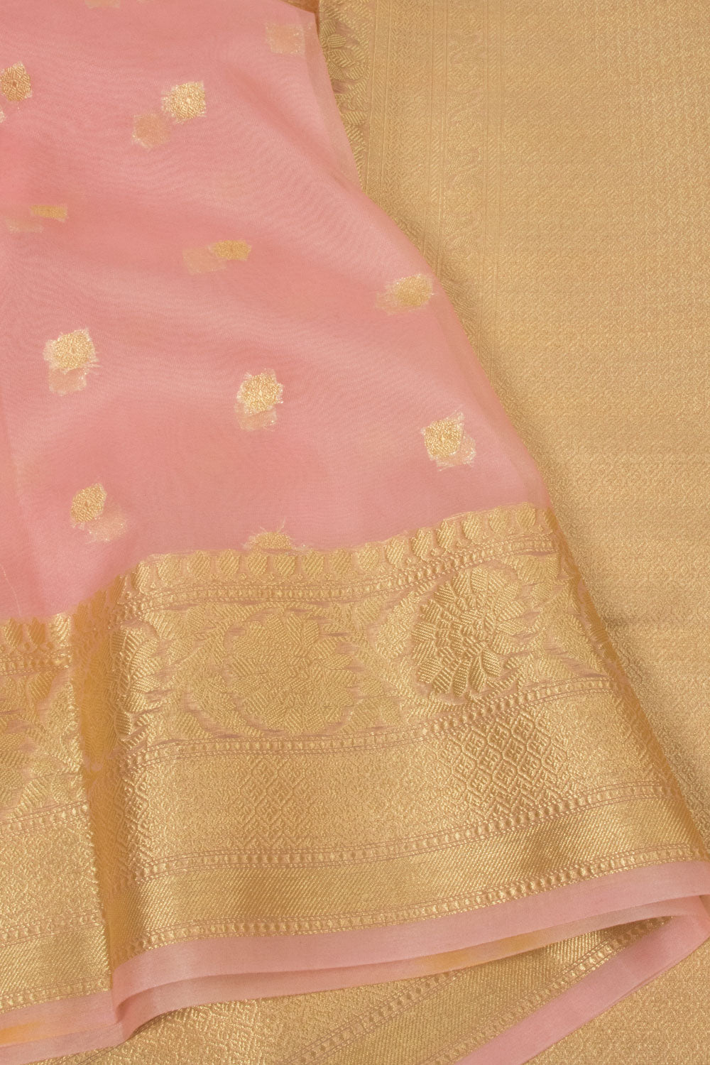 Pink Banarasi Organza Viscose Saree - Avishya