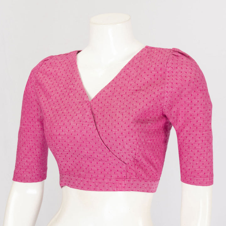 Pink Handcrafted Cotton Blouse - Avishya