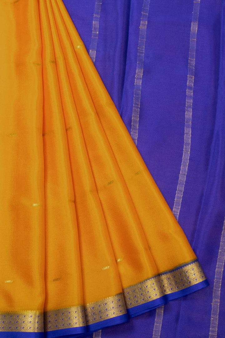 Yellow Mysore Crepe Silk Saree 10064624