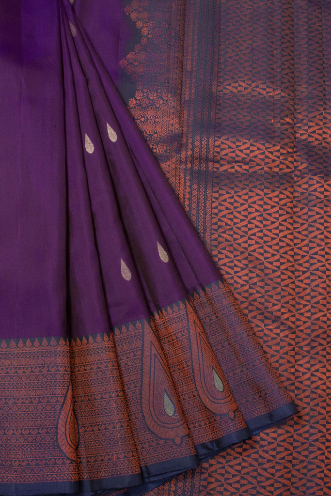 Kanchipuram Silk Saree in Purple : SEH4103