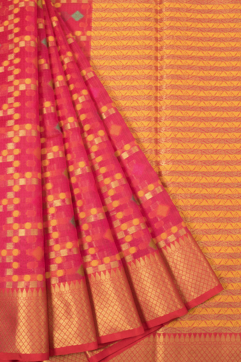 Pink Handloom Banarasi Cotton Saree - Avishya