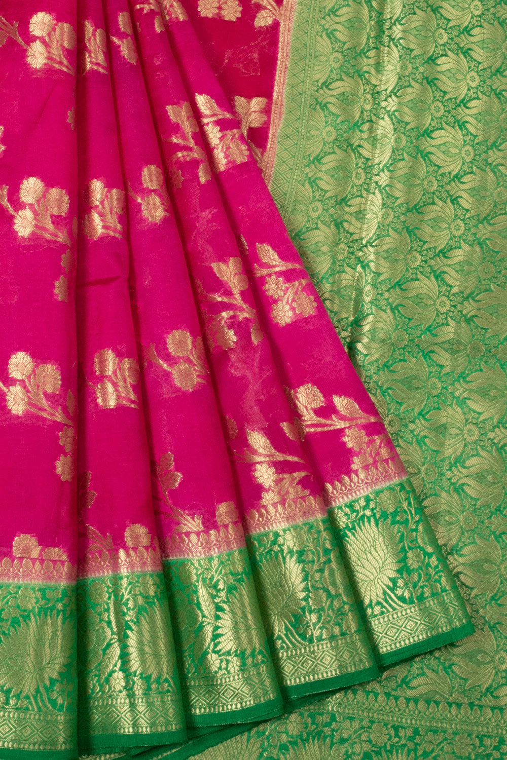 Pink Handloom Banarasi Summer Silk Saree - Avishya