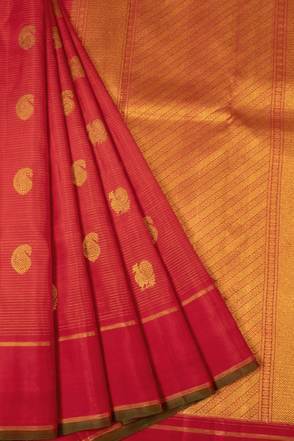 Red Handloom Kanjivaram Silk Saree - Avishya