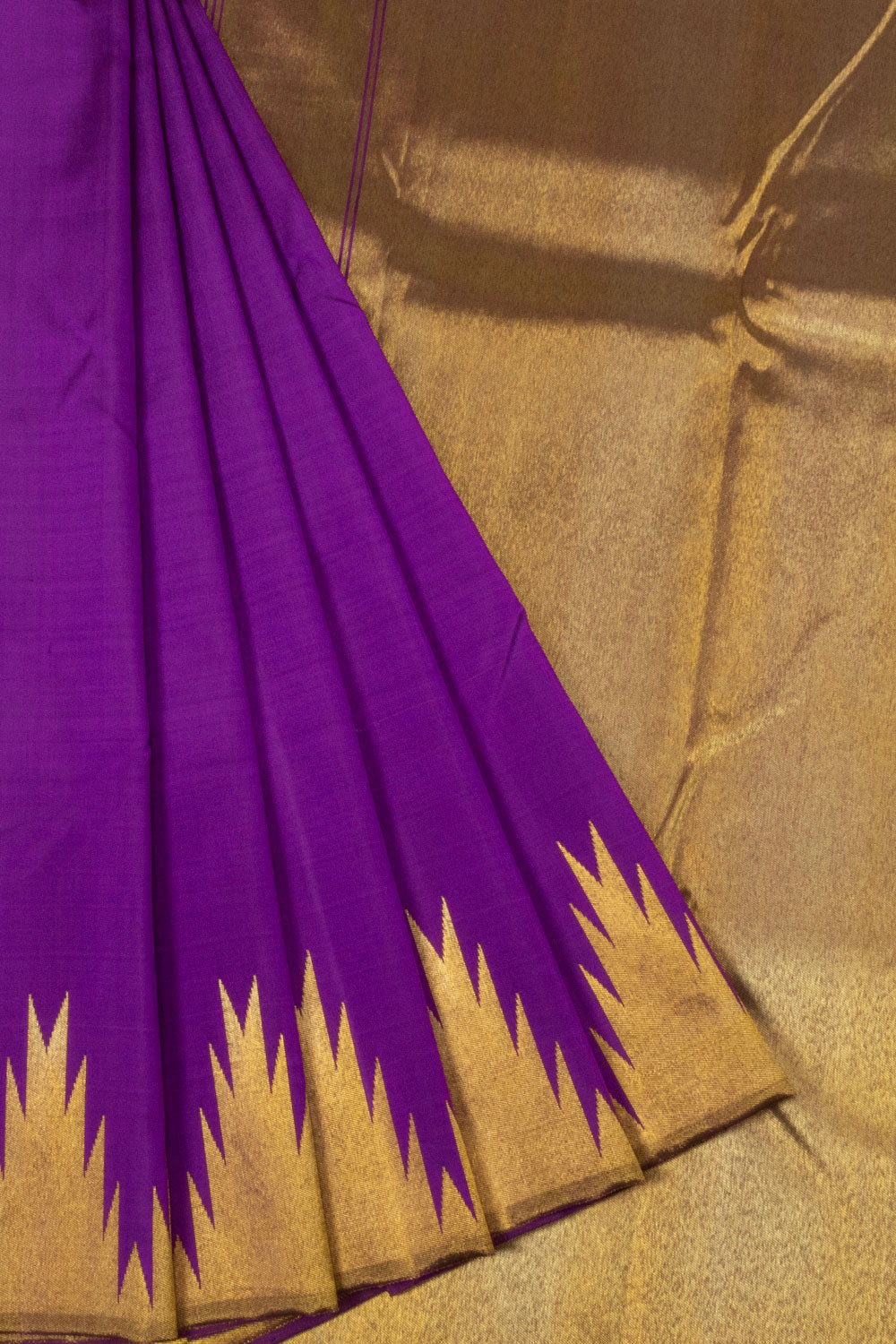 Violet Handloom Kanjivaram Silk Saree - Avishya