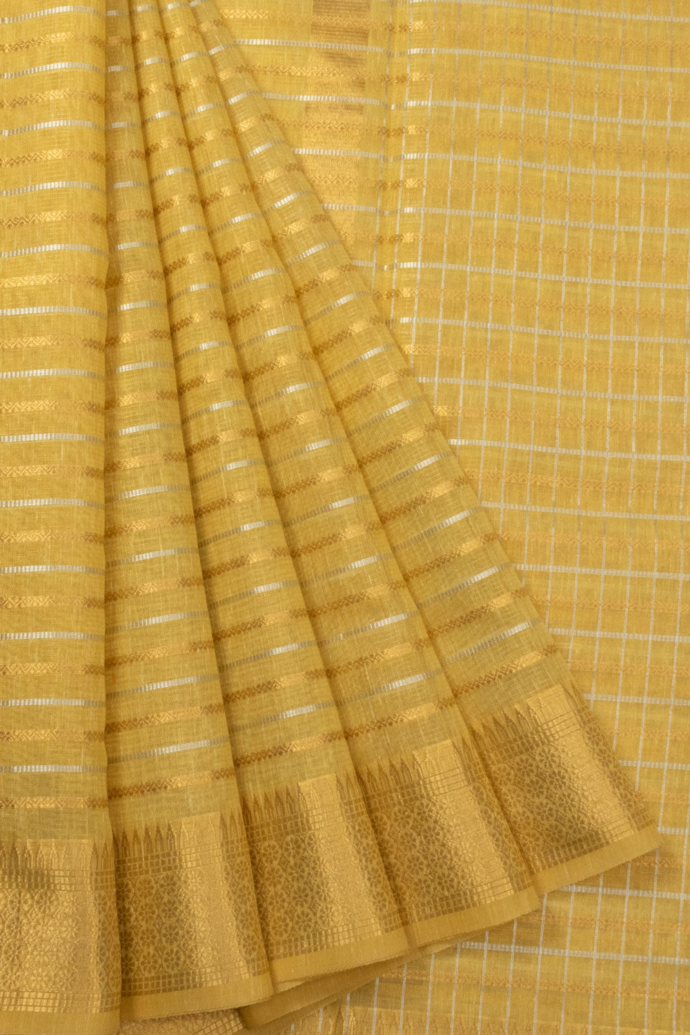 Yellow Banarasi Organza Saree - Avishya