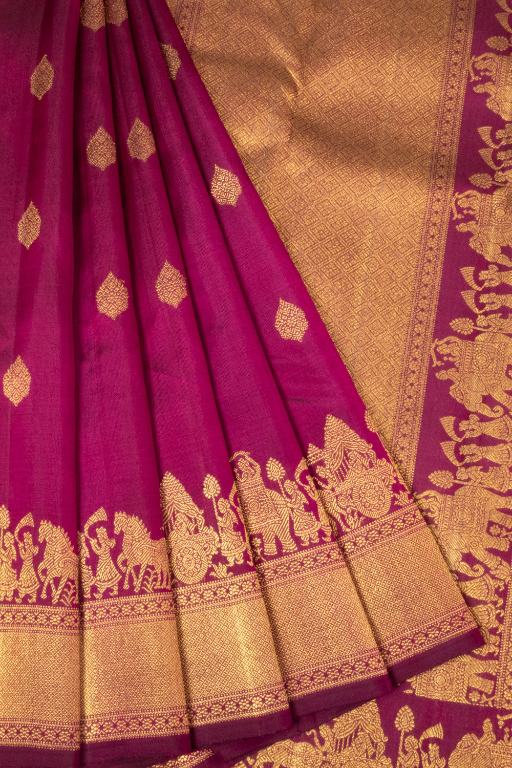 Violet  Kanjivaram Silk Saree - Avishya