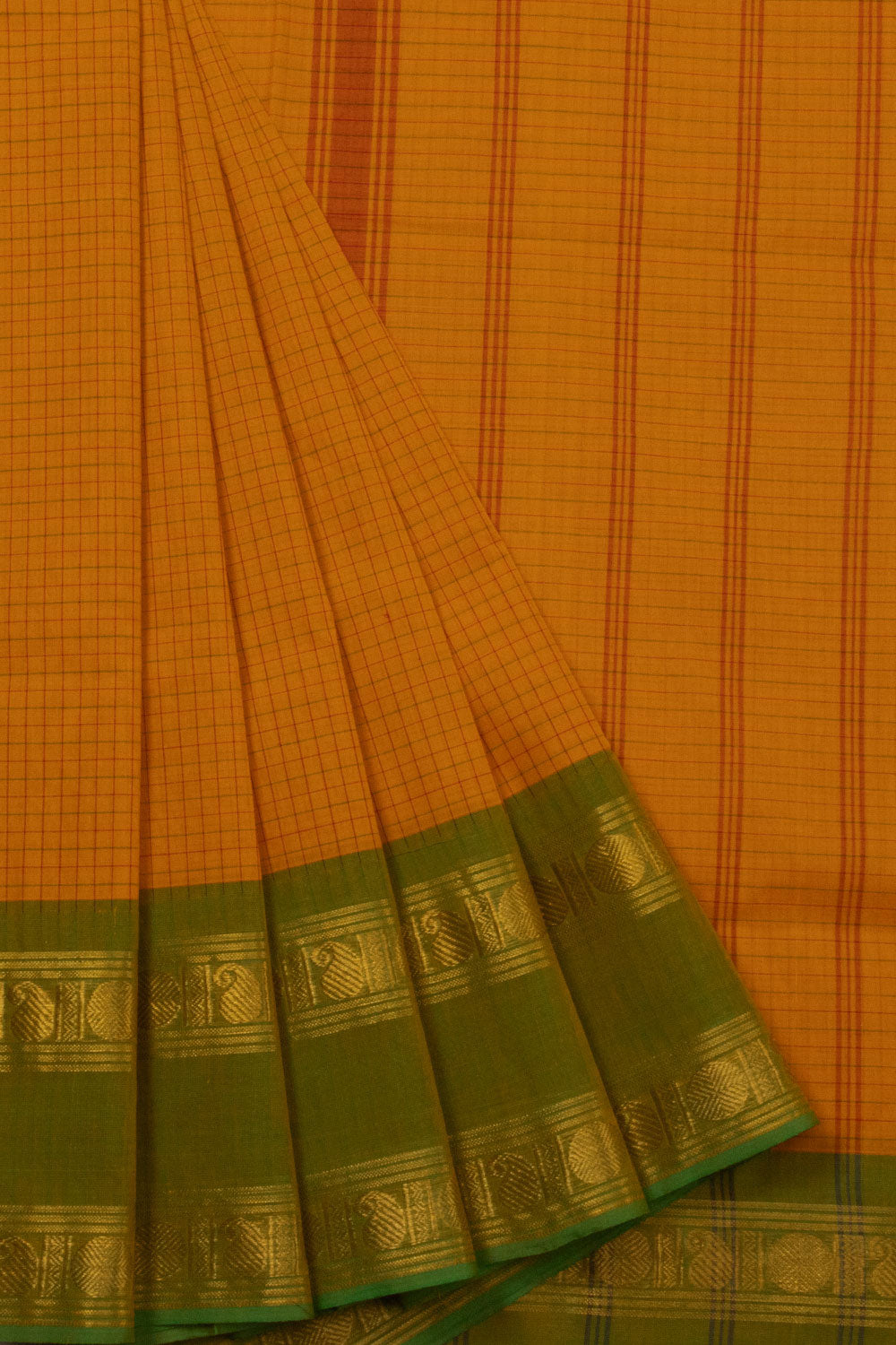 Yellow Handloom Chettinad Cotton Saree - Avishya