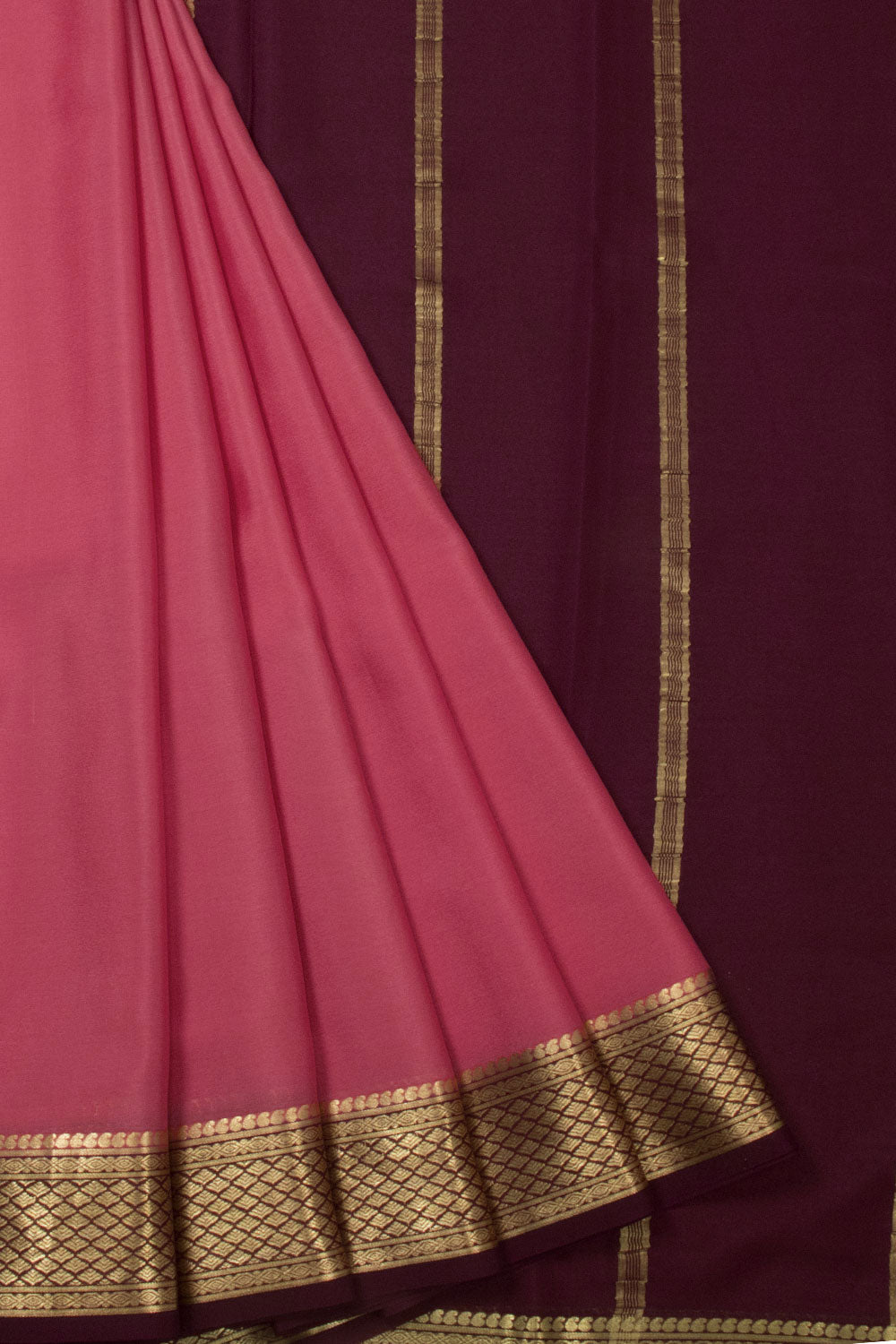 Pink Mysore Crepe Silk Saree - Avishya