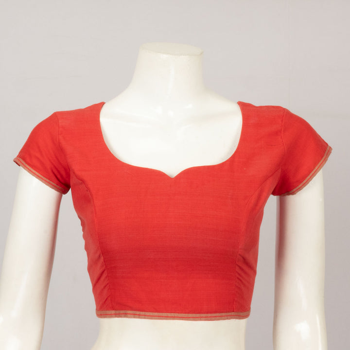 Red Handcrafted Cotton Blouse - Avishya