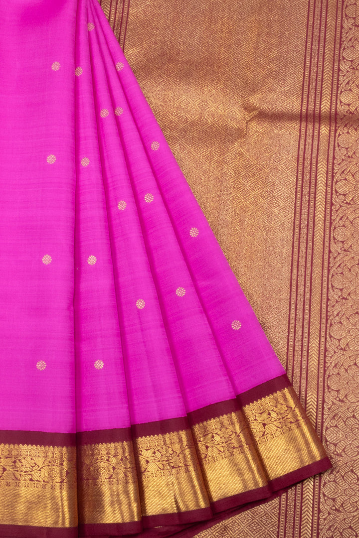 Pink Handloom Bridal Kanjivaram Silk Saree - Avishya