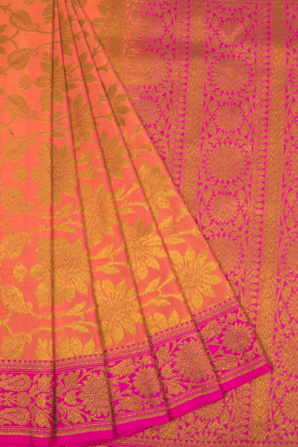 Pink Chanderi Saree In Pure Katan Silk With Nakshi Border in Nalanda at  best price by Neerya (Head Office) - Justdial