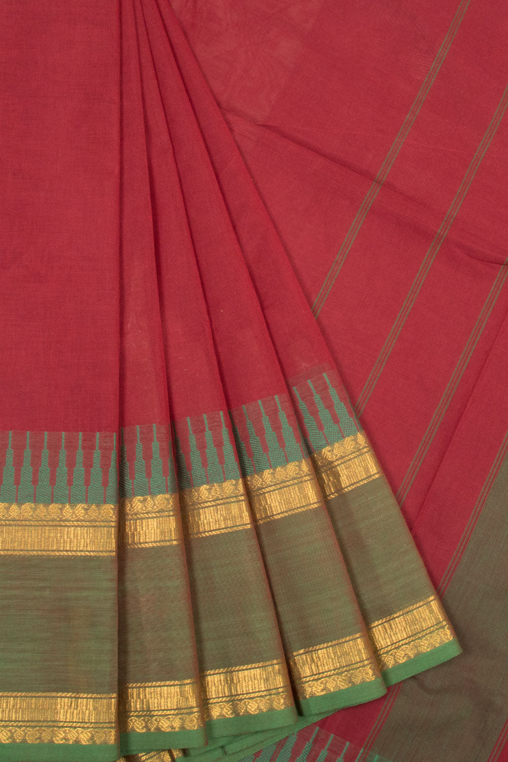 Kanchi Cotton Saree | Handwoven | Silk Thread Work | KC 336 – Panjavarnam