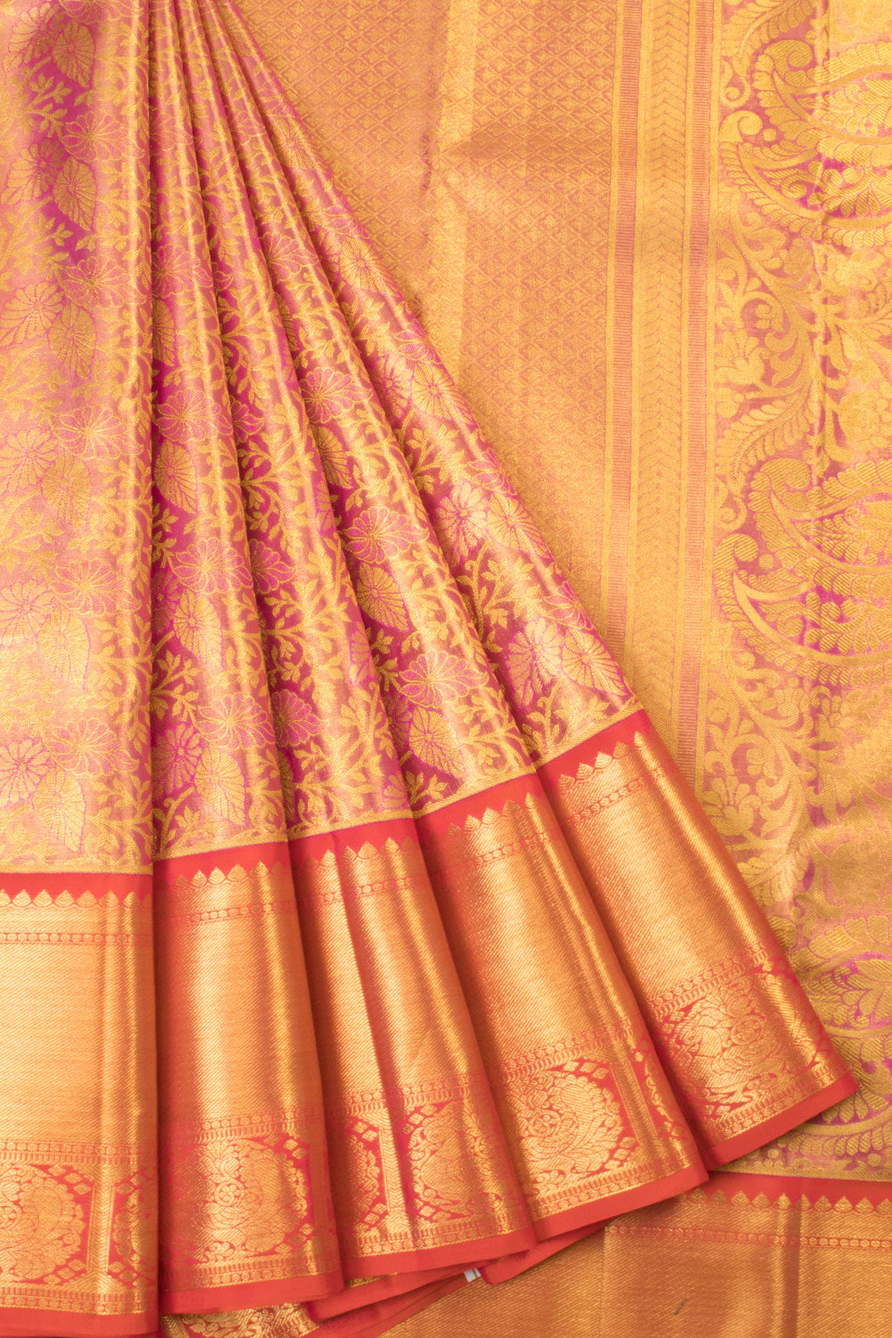 Pure kanchipuram handloom silk saree/Big border and allover body design  Diwali… | Silk saree blouse designs patterns, Traditional silk saree,  Kanjivaram sarees silk