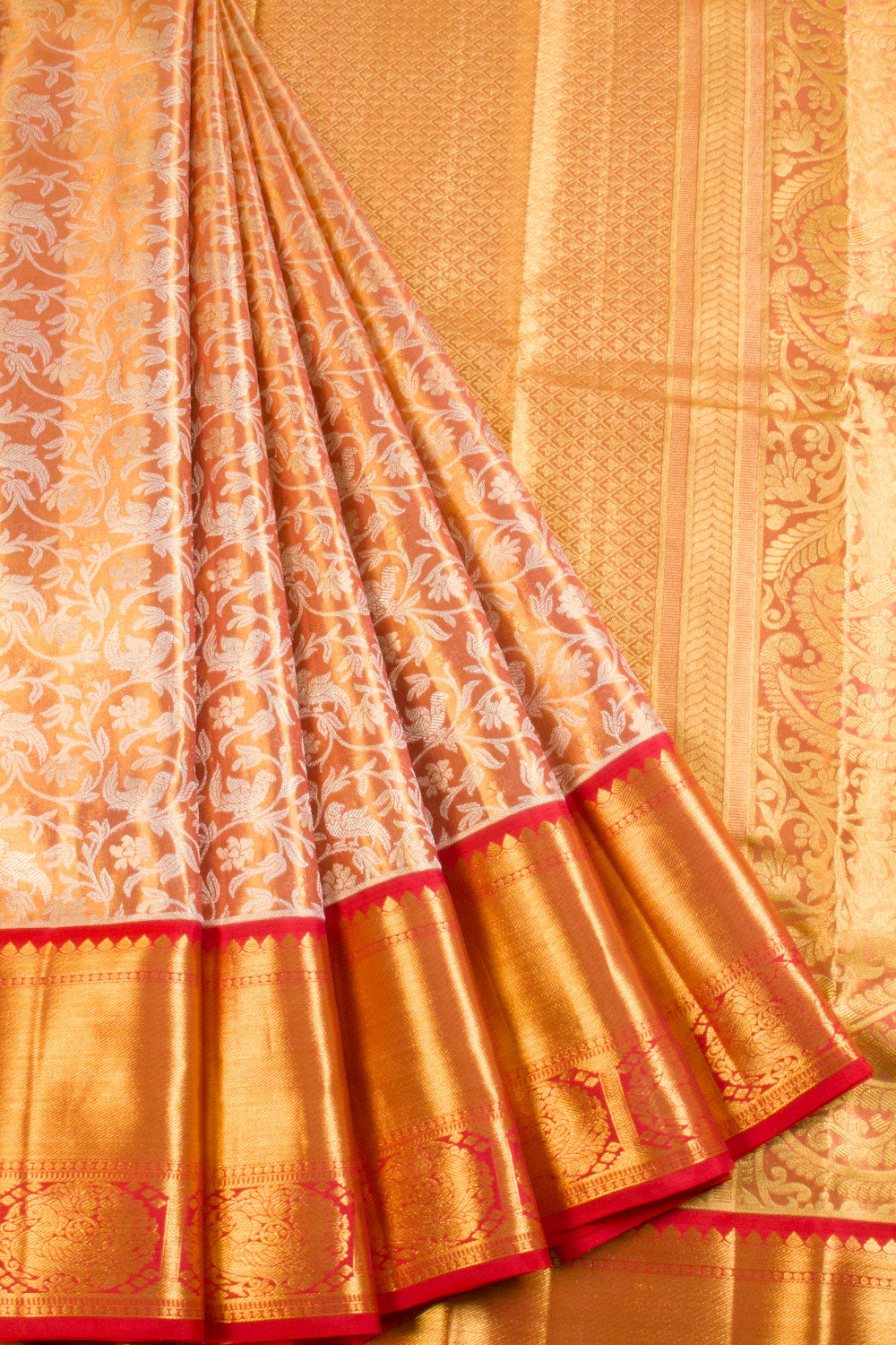 Royal Princess Golden Black Woven Kanjivaram Saree – Zari Banaras