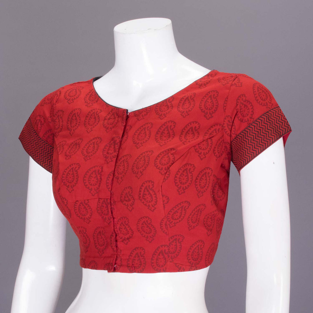 Red Cotton Blouse - Avishya