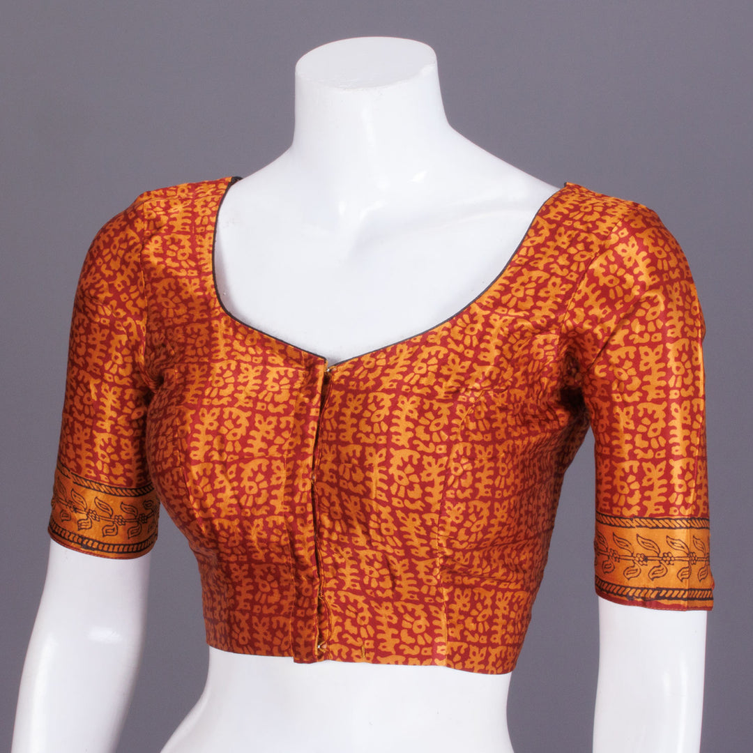 Yellow Bagh Printed Modal Silk Blouse - Avishya