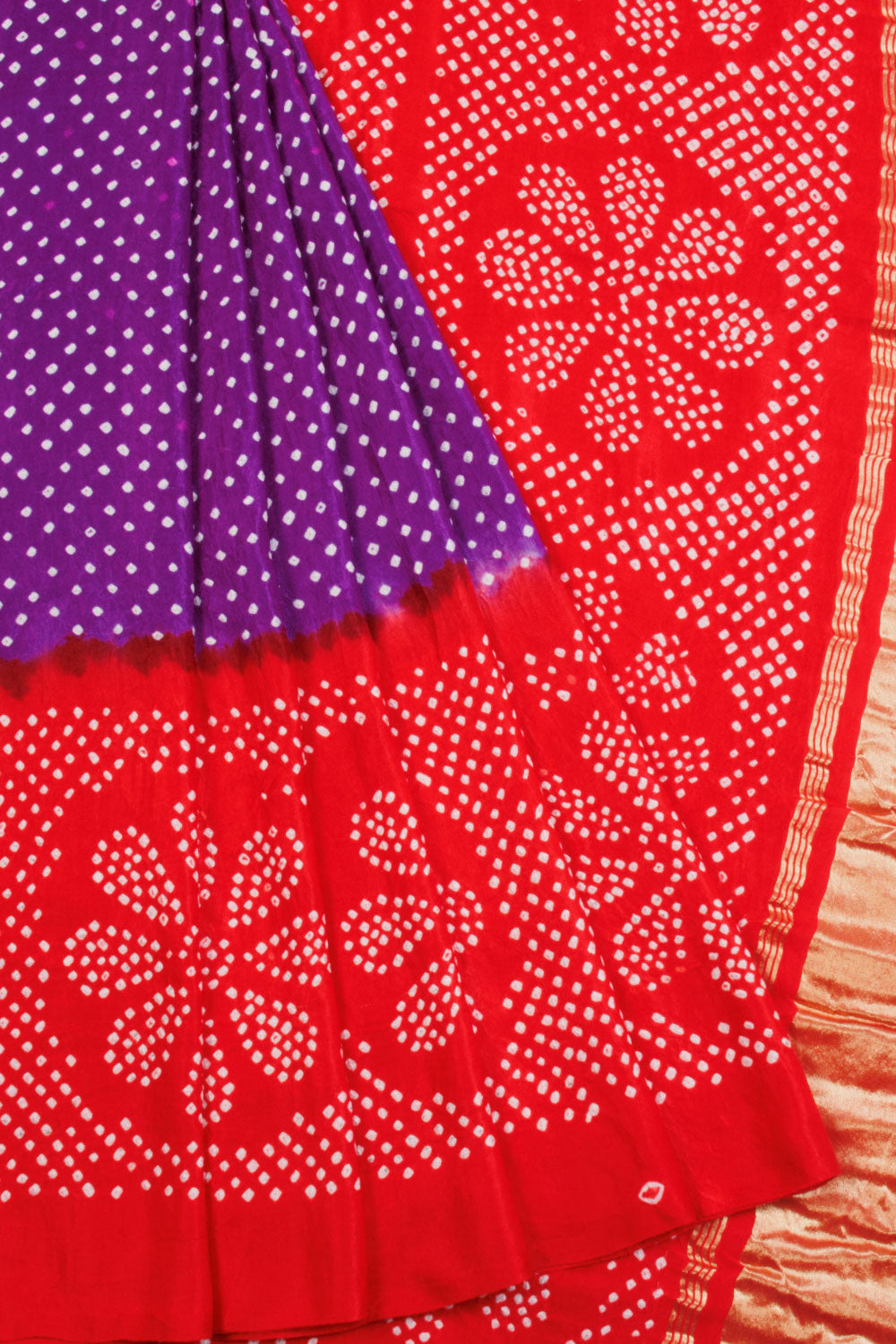 Handwoven Bandhani Silk Sarees - Embroidered, Sequin & Mirror Work ...