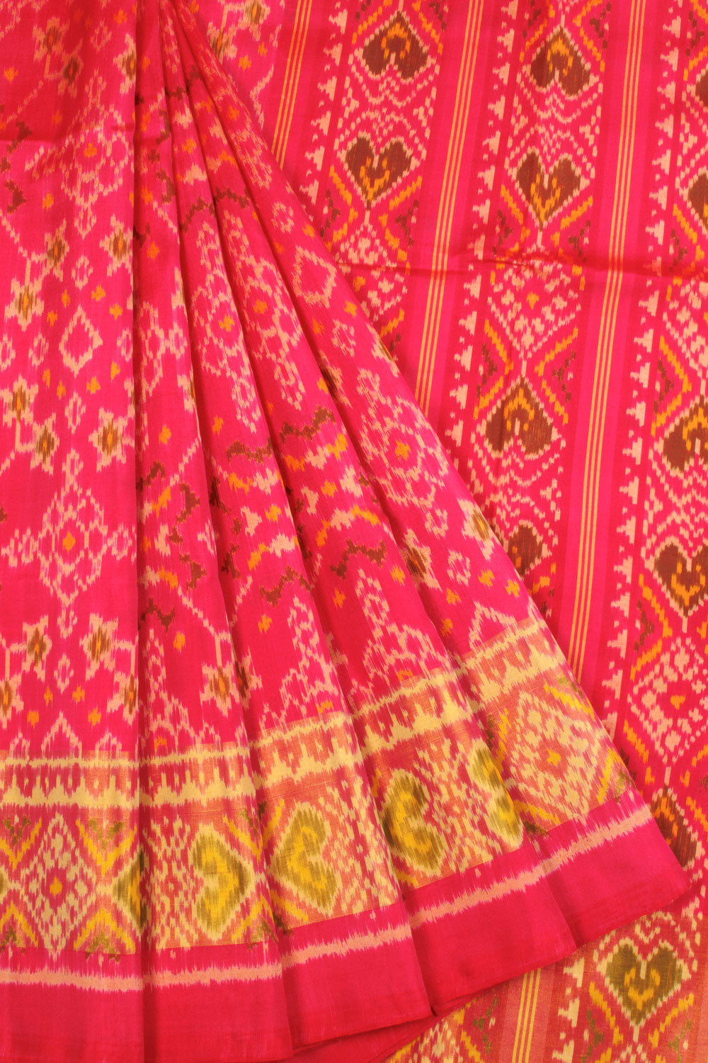 Double Ikat Patola Saree 7 Flower - NAVDIP TUNDIYA