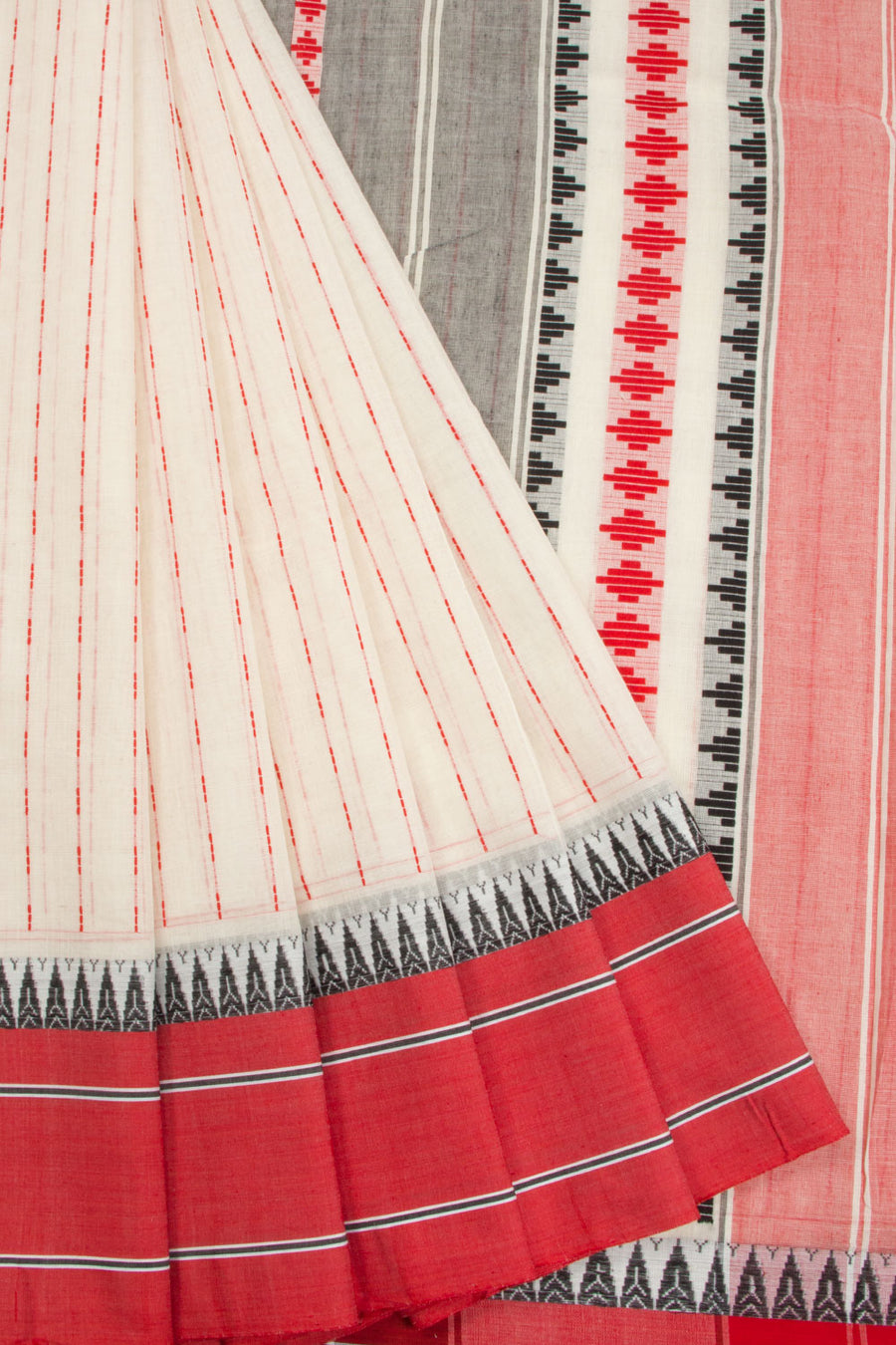 White Begumpuri Cotton Sarees 10068457 - Avishya