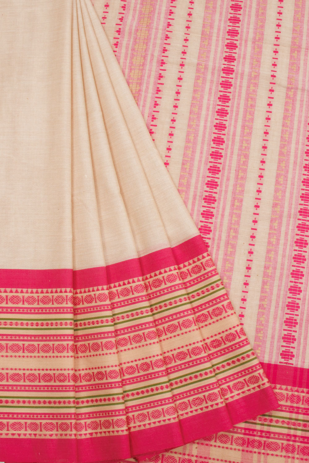 Bengal Handloom Pure Cotton Jamdani Saree in Off White : SPN7133