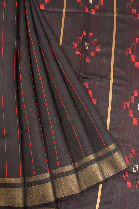 Handcrafted Bhagalpur Tussar Silk Sarees - Vibrant Hues – Avishya.com