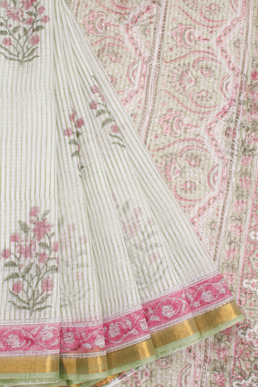 Buy azeeme Embroidered Kota Doria Cotton Silk White Sarees Online @ Best  Price In India | Flipkart.com