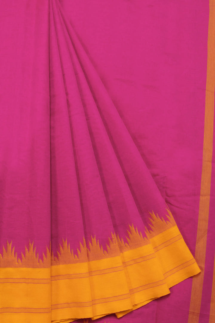 Barbie Pink Handloom Kanchi Cotton Saree 10069392 - Avishya