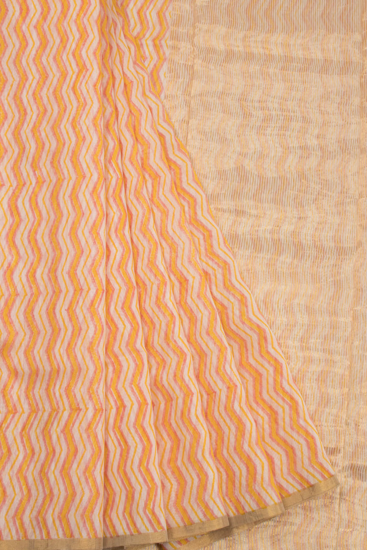 Multicolour Handloom Chanderi Silk Cotton Saree