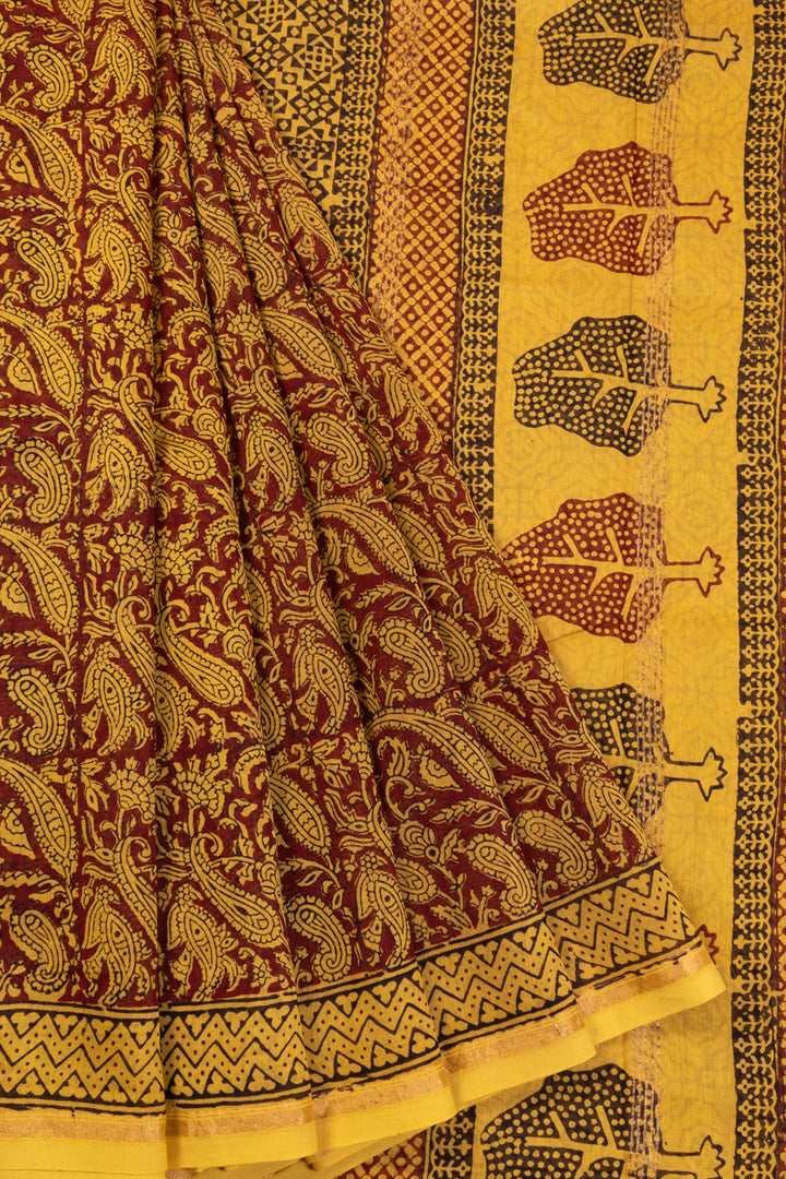 Yellow Bagh Printed Silk Cotton Saree 10071005 - Avishya