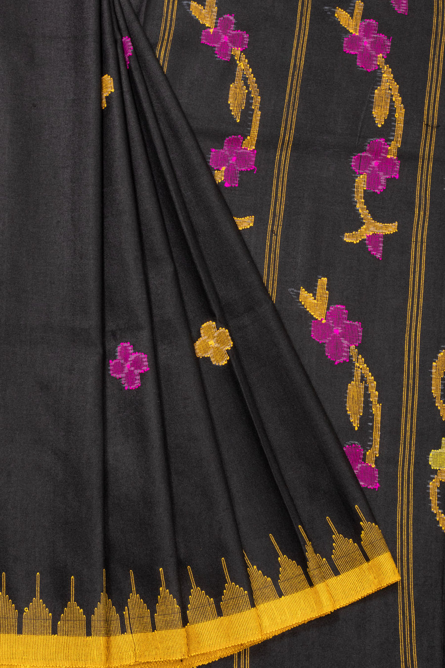 Handloom Bengal Jamdani Mulberry Silk Saree