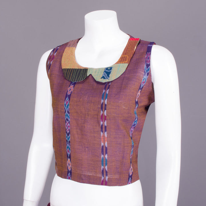 Purple Handcrafted Odisha Ikat Crop Top