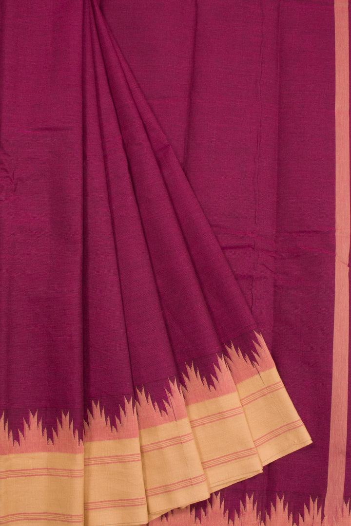 Violet Handloom Kanchi Cotton Saree