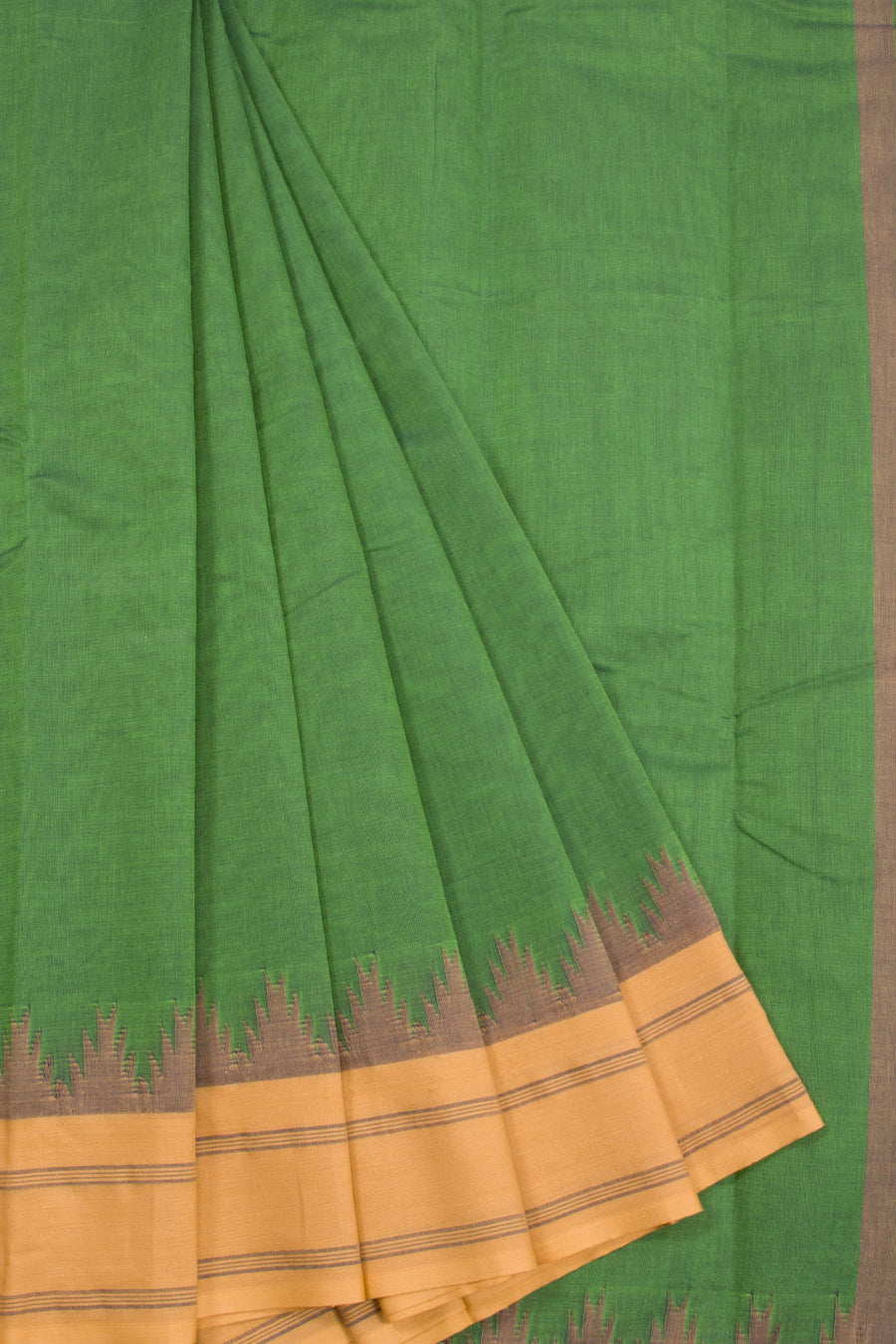 Green Handloom Kanchi Cotton Saree 