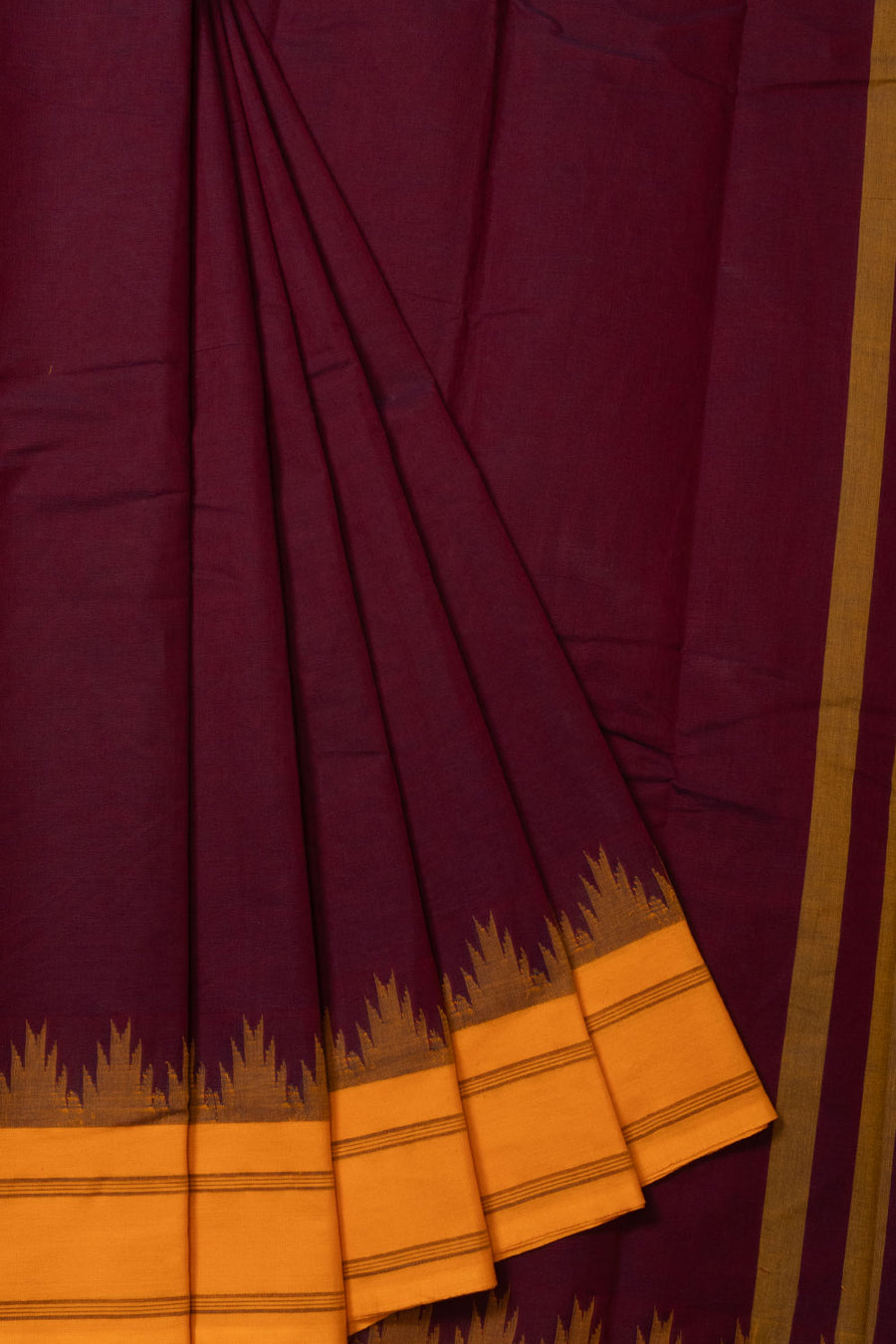 Purple Handloom Kanchi Cotton Saree