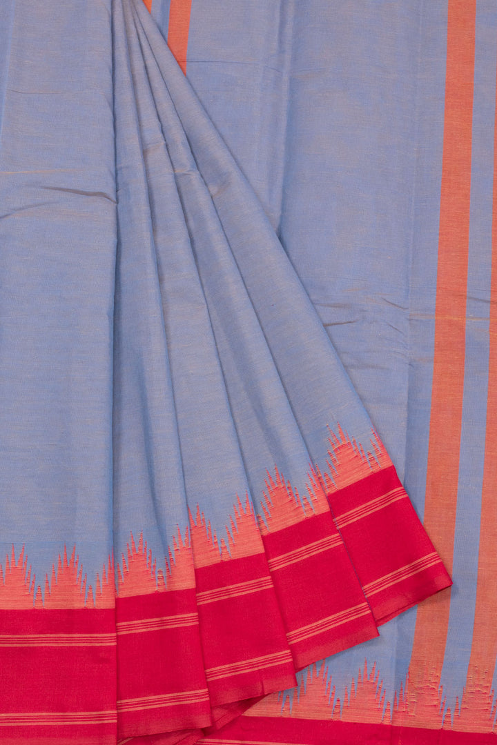 Blue Handloom Kanchi Cotton Saree 