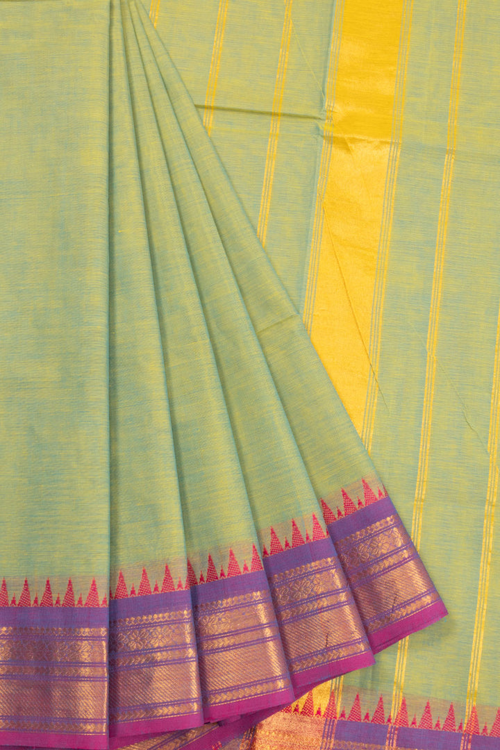 Green Handloom Kanchi Cotton Saree