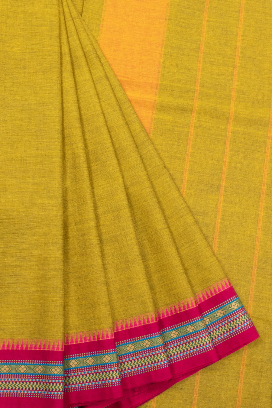 Green Handloom Kanchi Cotton Saree 