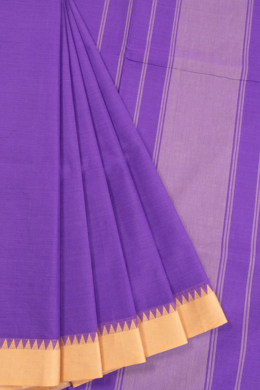 Violet Handloom Kanchi Cotton Saree