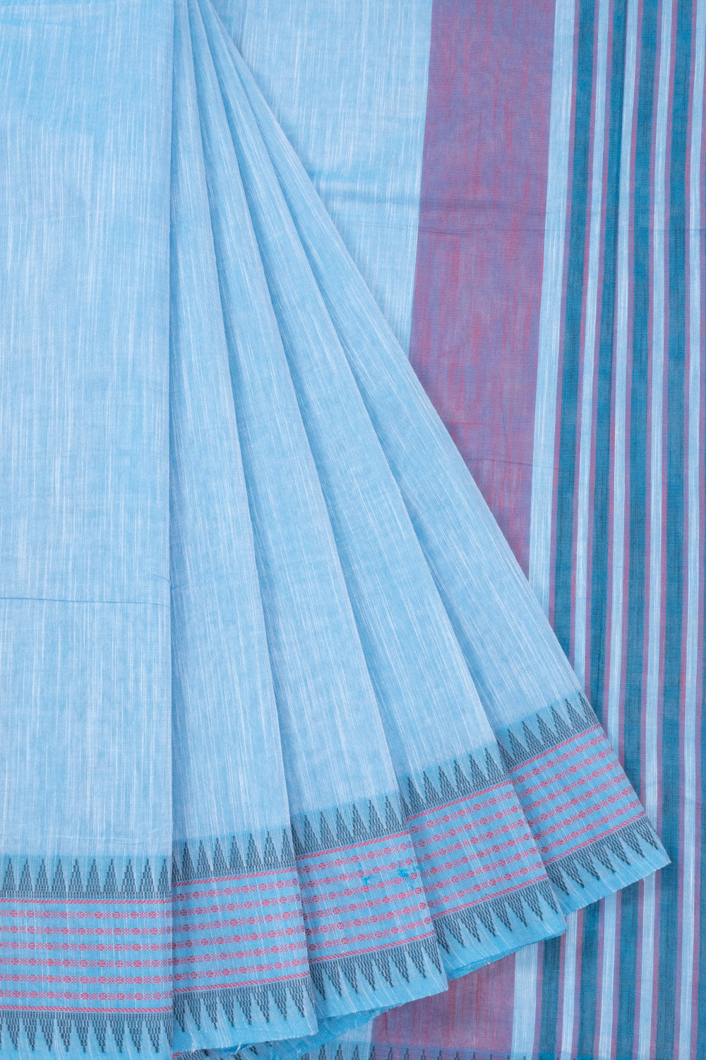 Blue Handloom Kanchi Cotton Saree 