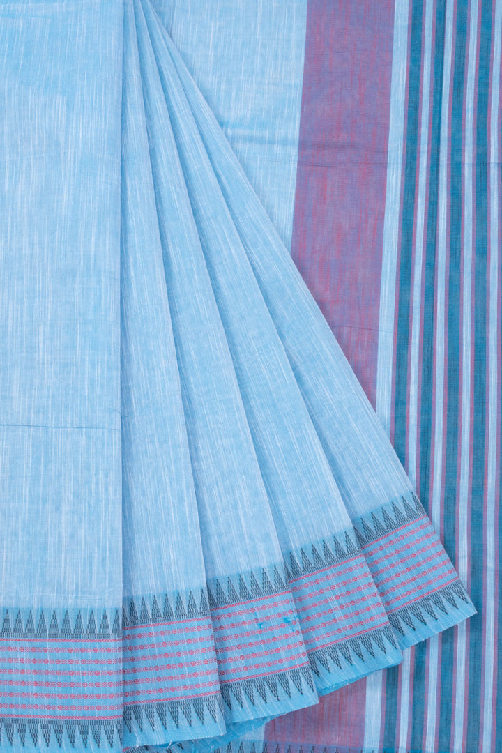 Blue Handloom Kanchi Cotton Saree 